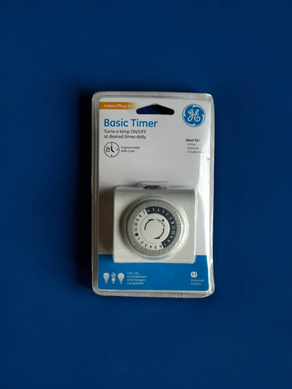 GE Basic Timer Indoor Plug-In 24 Hour Programmable Mechanical Outlet 15119 White